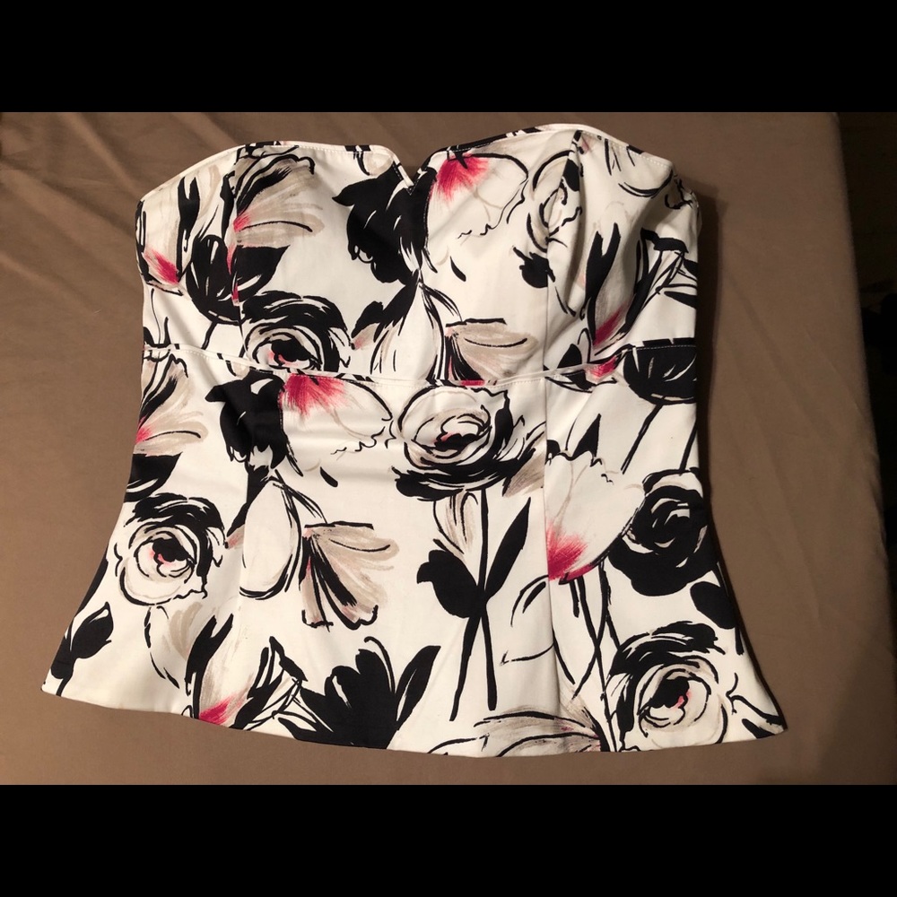 White House Black Market Floral Tube Top